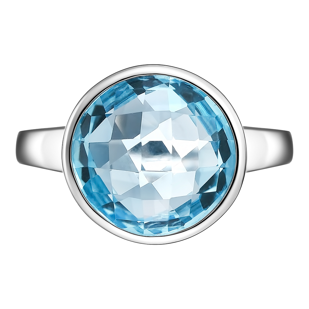 Серебряное кольцо 925 пробы; вставки 1 Топаз;