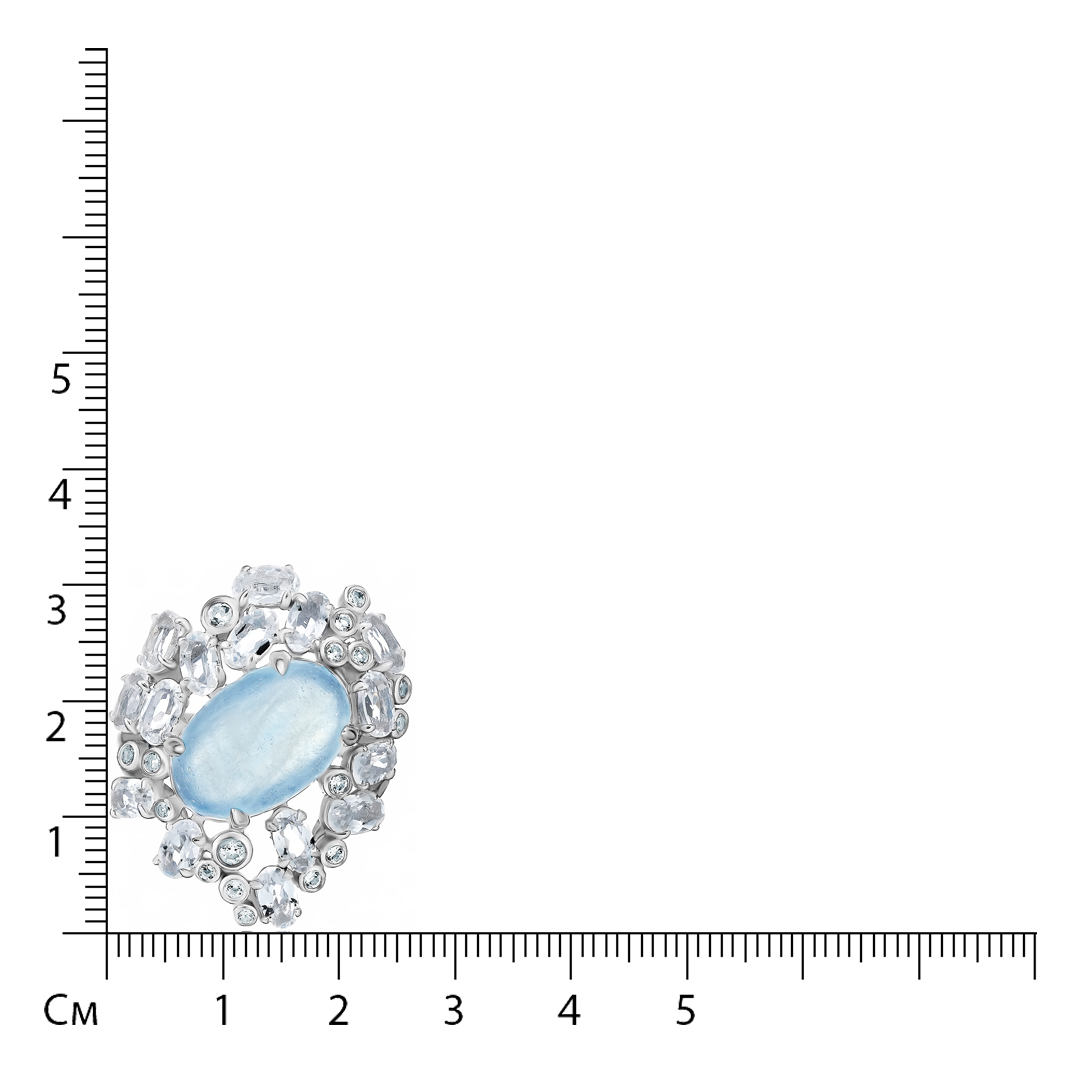 Серебряное кольцо с аквамарином