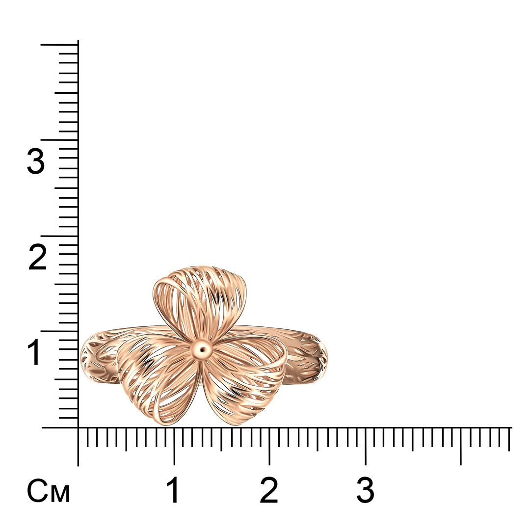 Кольцо из золота "Цветок"