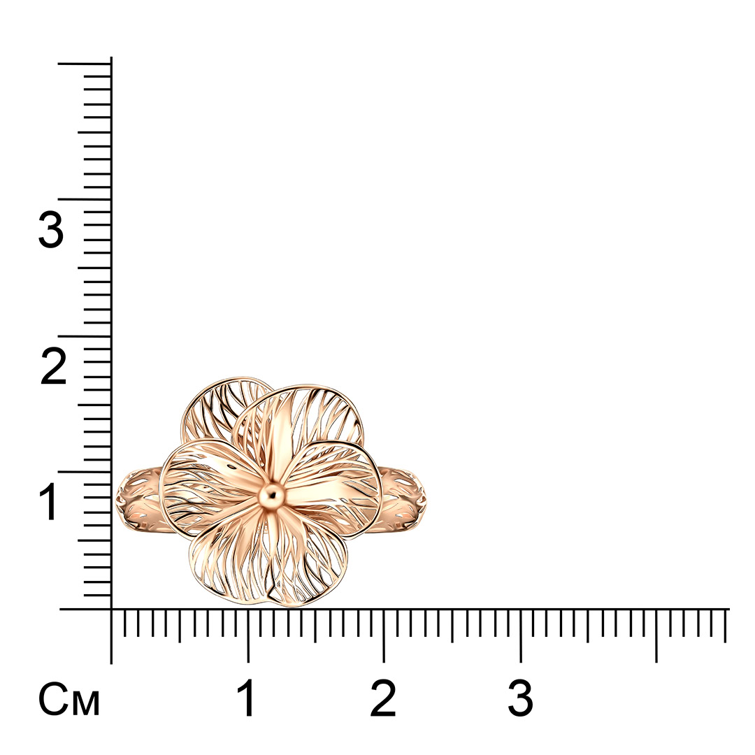 Кольцо из золота "Цветок"