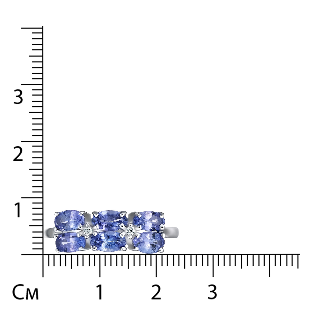 Серебряное кольцо с танзанитами