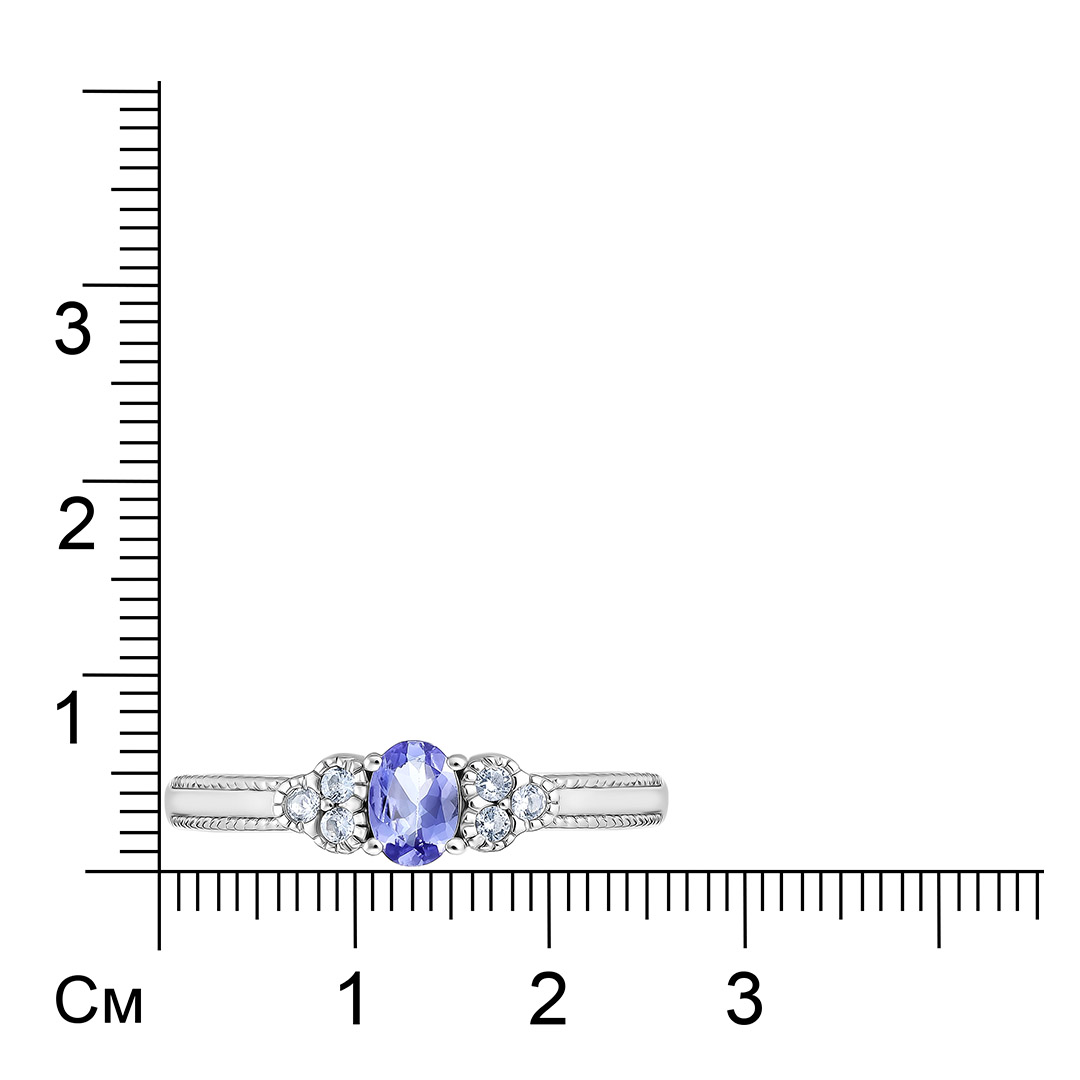 Серебряное кольцо с танзанитом