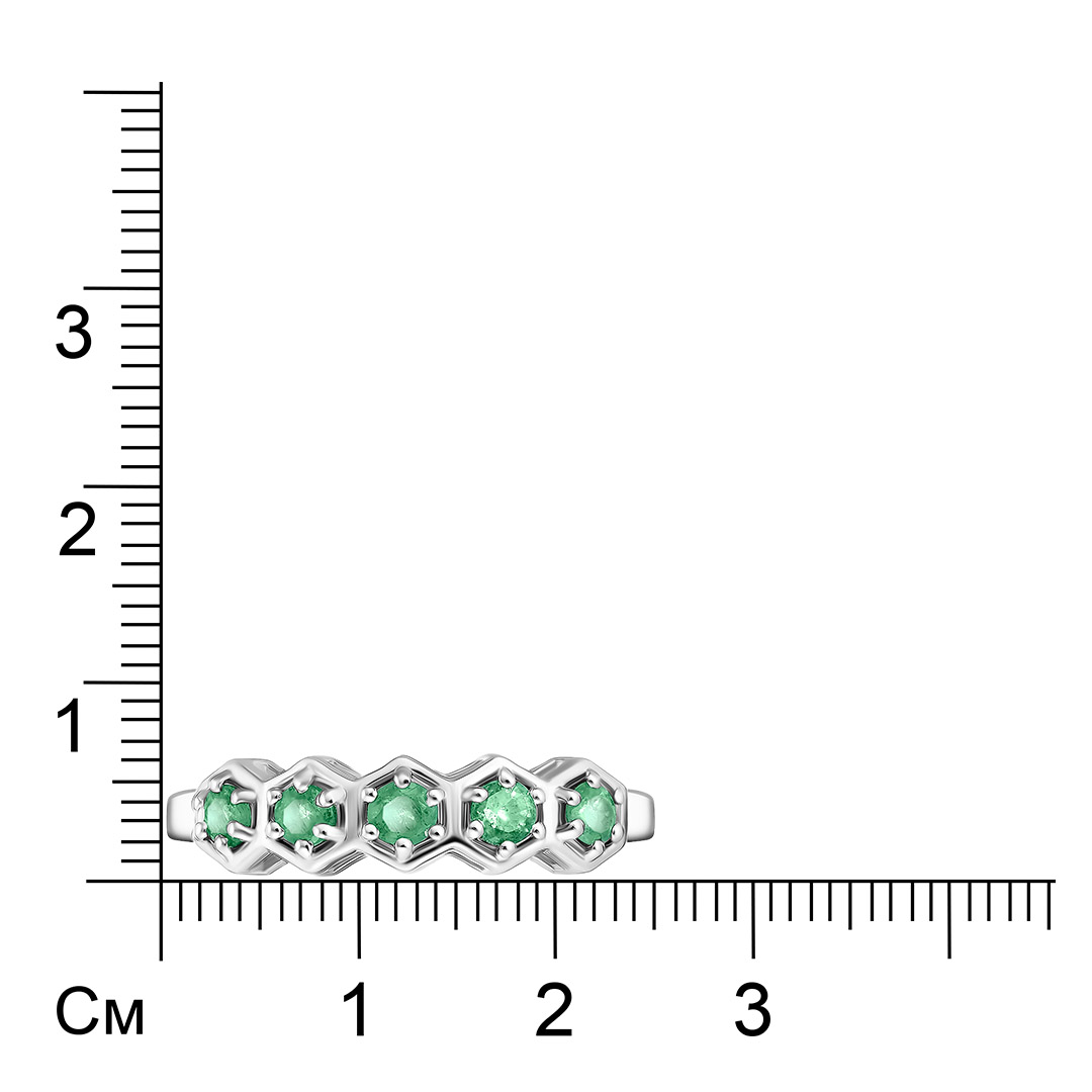 Серебряное кольцо с изумрудами