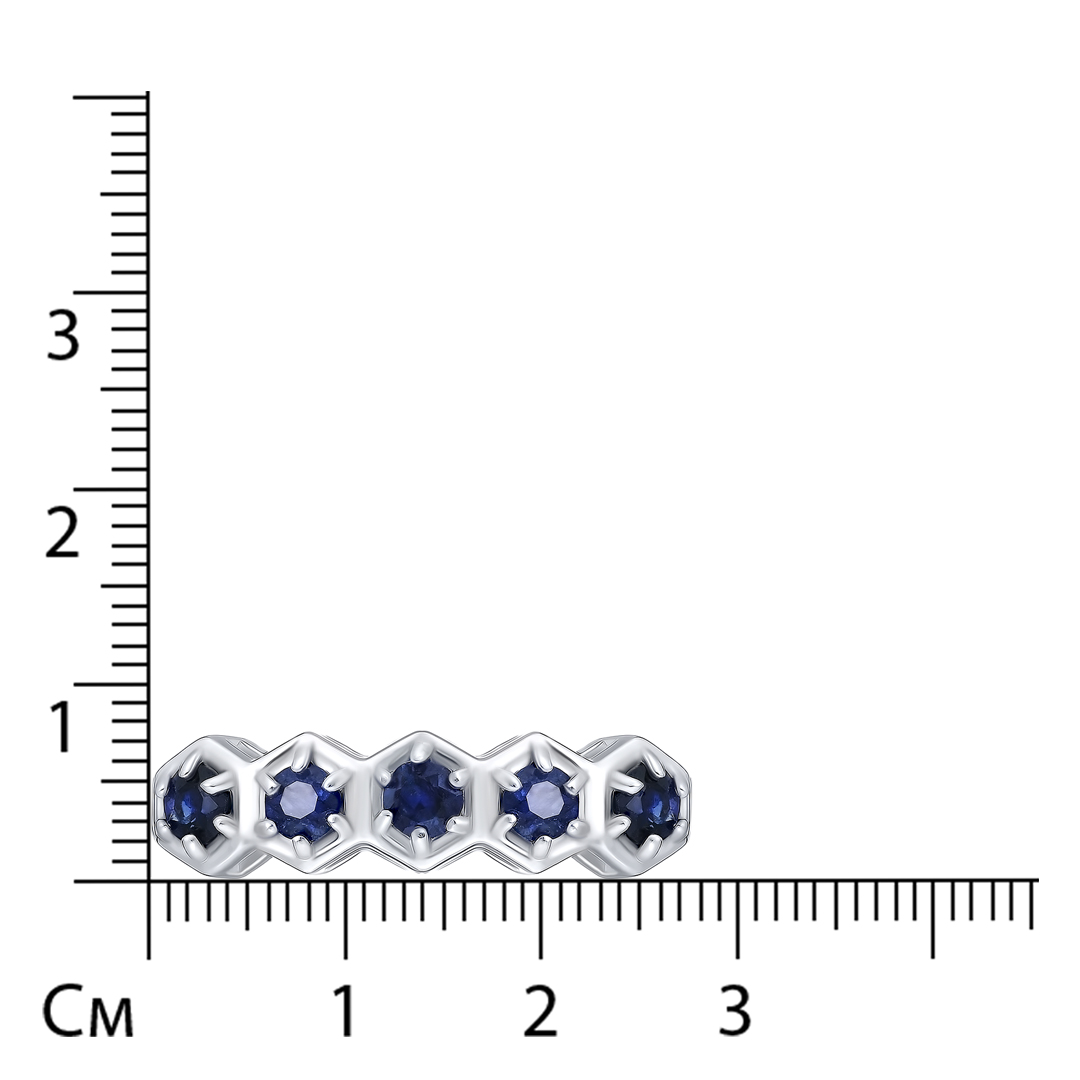 Серебряное кольцо с сапфирами