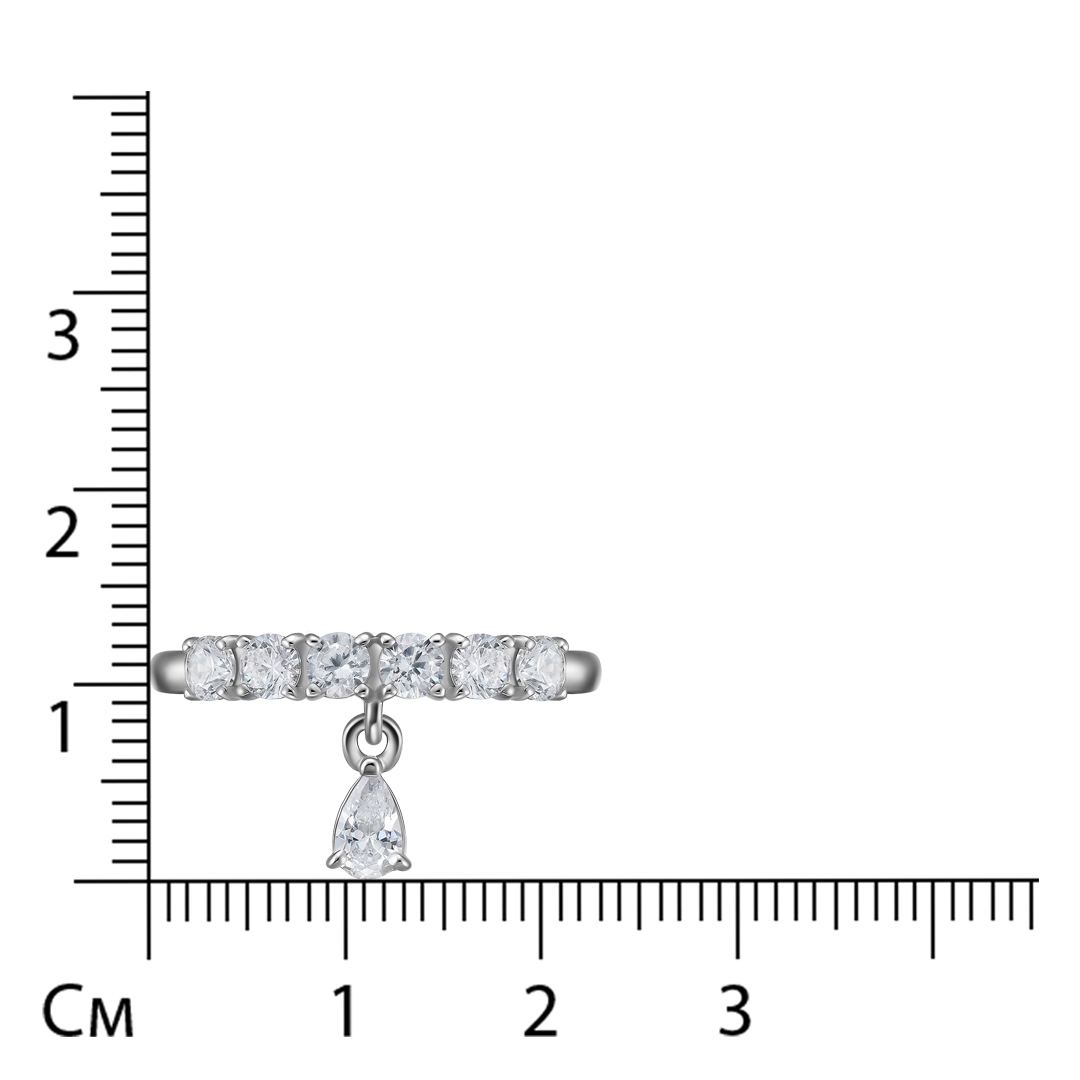 Серебряное кольцо 925 пробы; вставки 7 Фианит бесцв.;