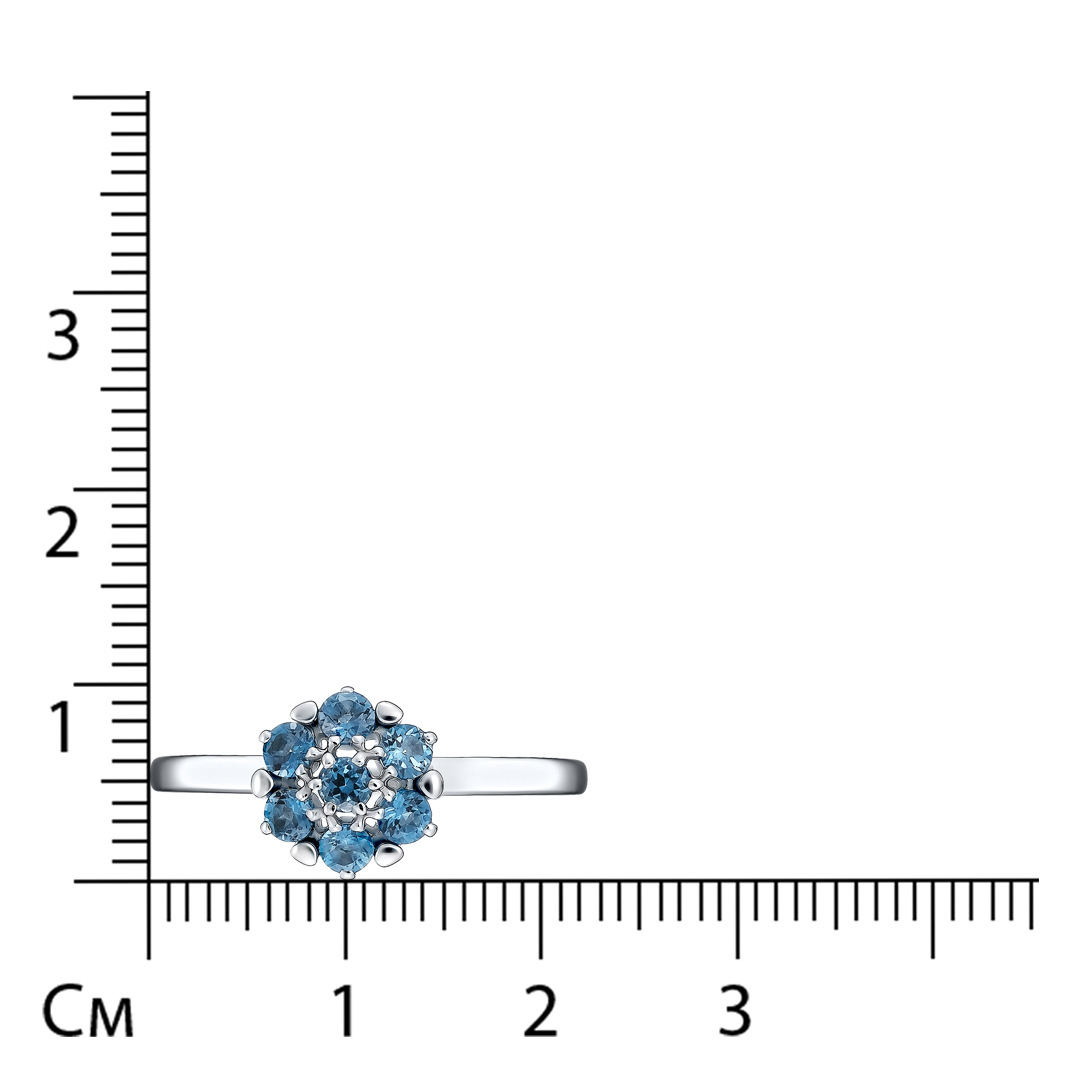 Серебряное кольцо с топазами Лондон