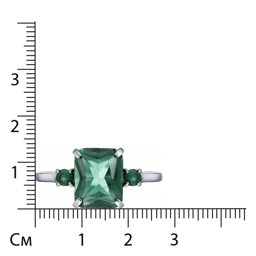 Серебряное кольцо с празиолитом