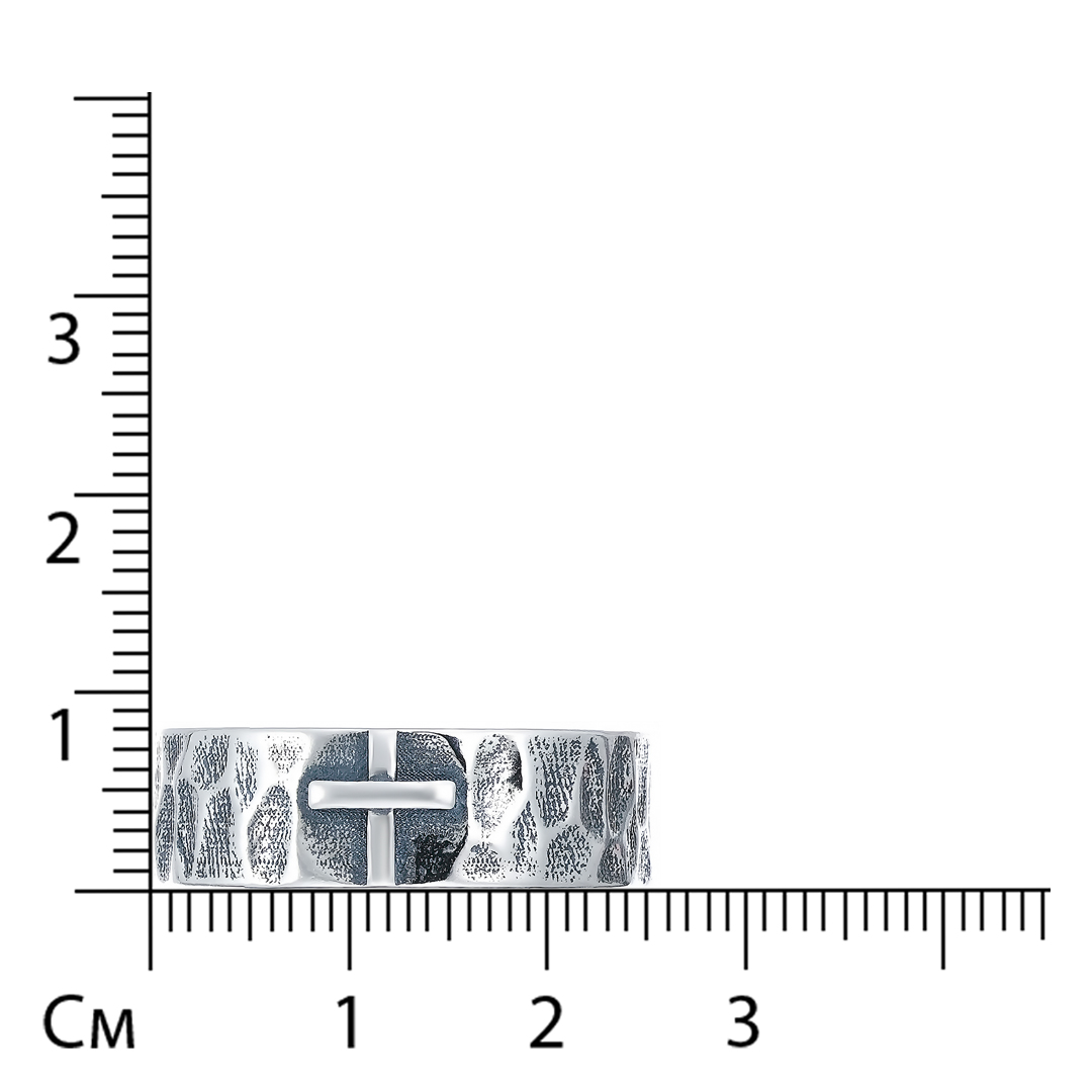 Серебряное кольцо 925 пробы; оксидирование;
