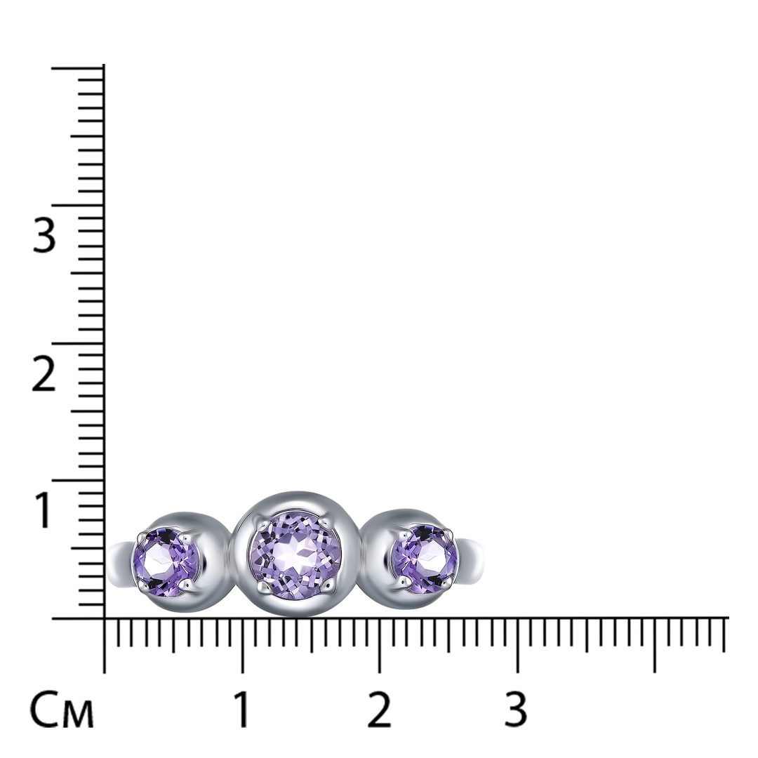 Серебряное кольцо с аметистами