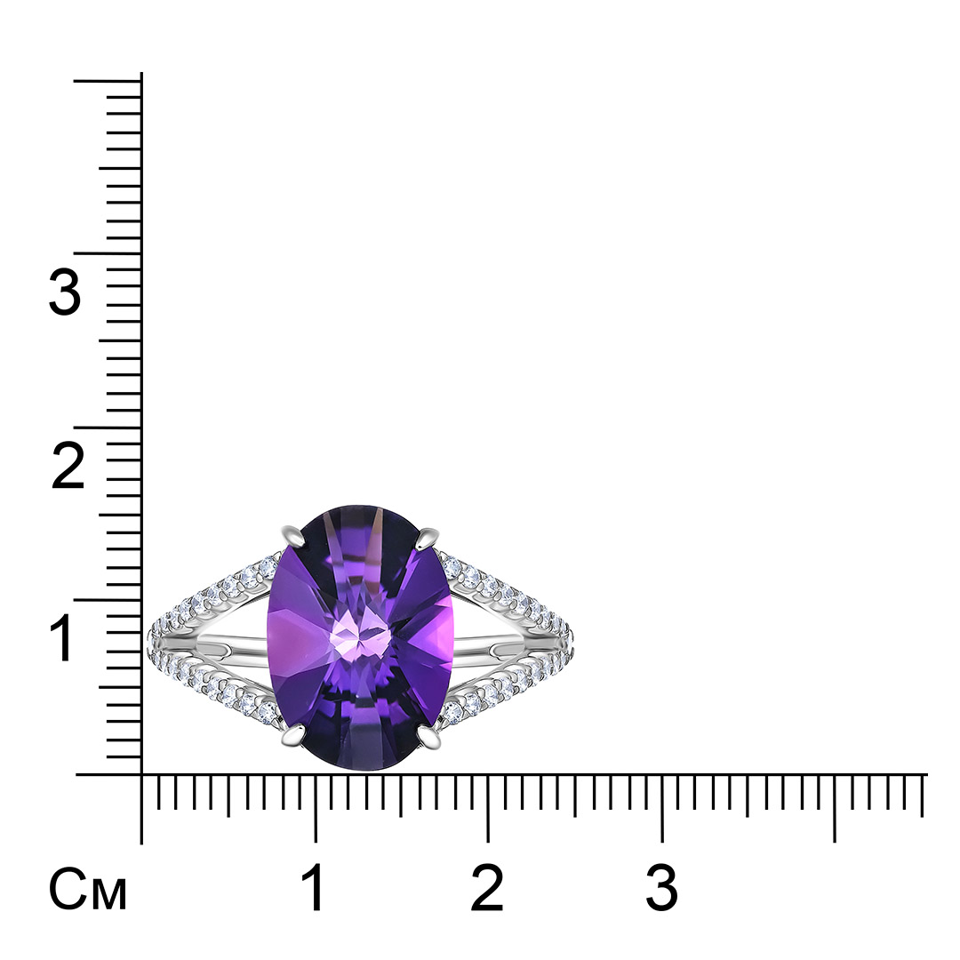 Серебряное кольцо с аметистом