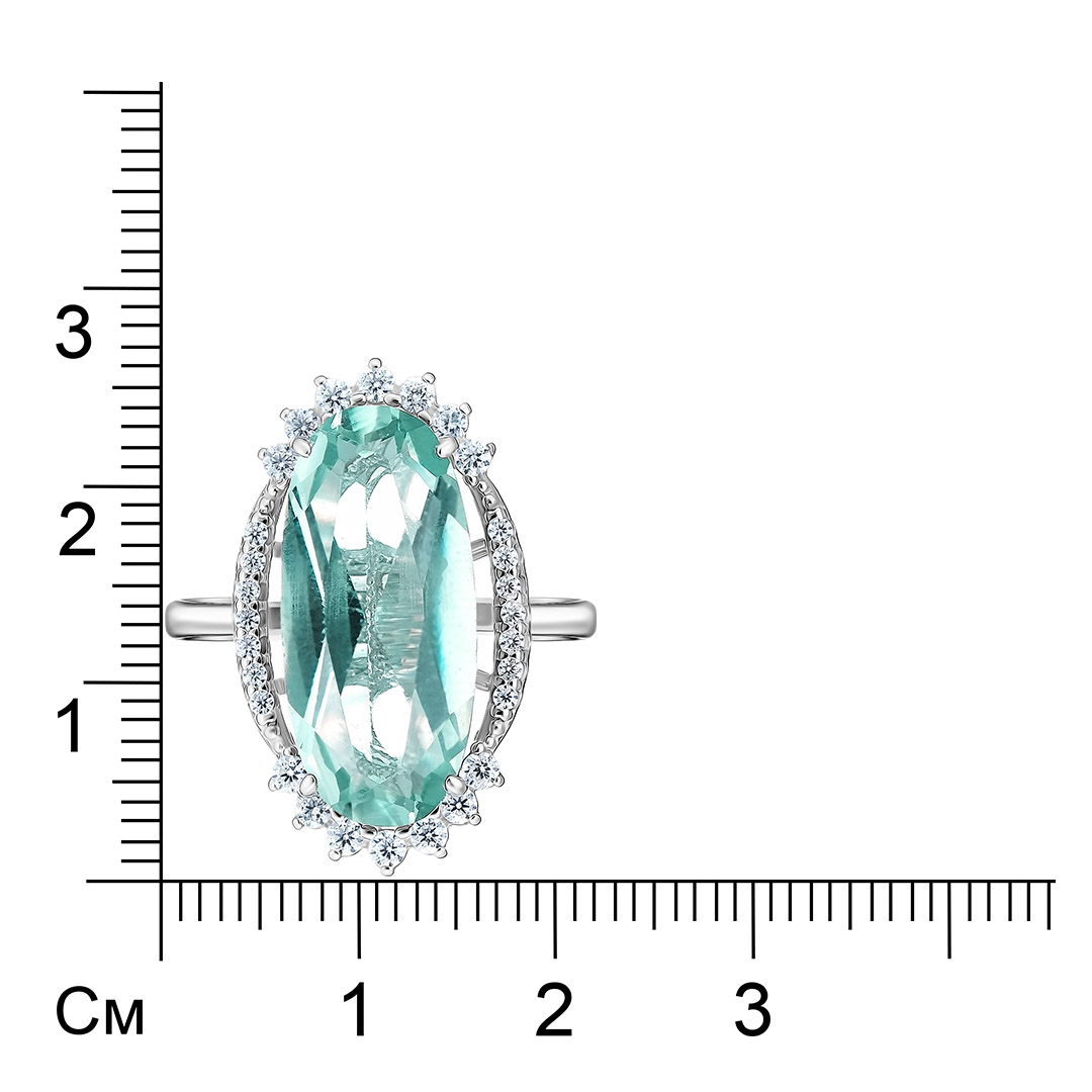 Серебряное кольцо с празиолитом