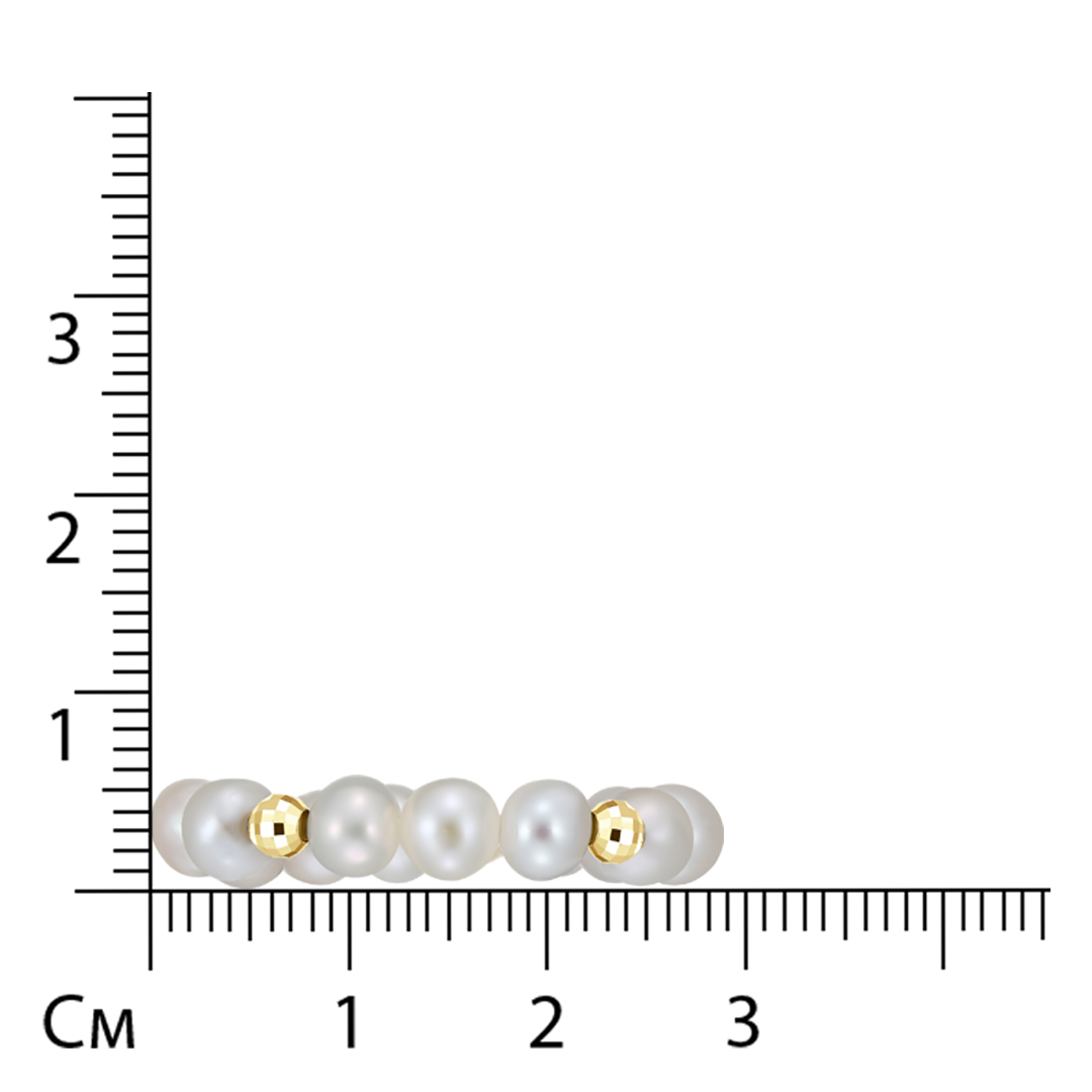 Кольцо из желтого золота с жемчугом
