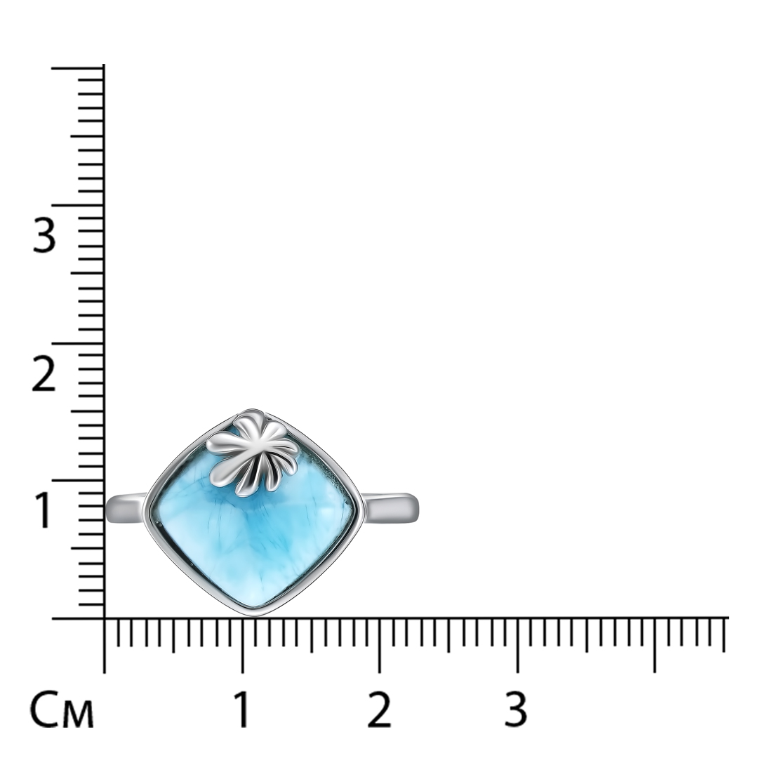 Серебряное кольцо с ларимаром