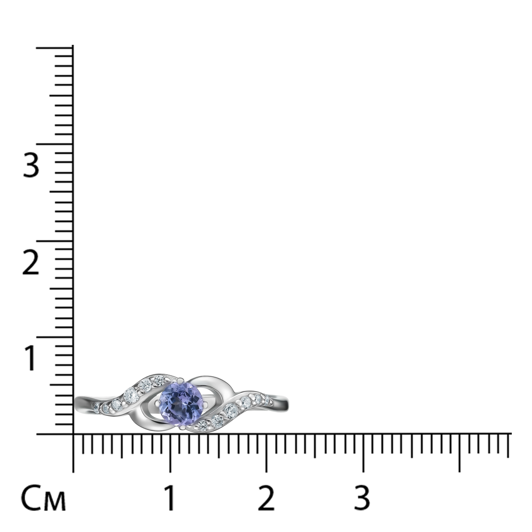 Серебряное кольцо с танзанитом