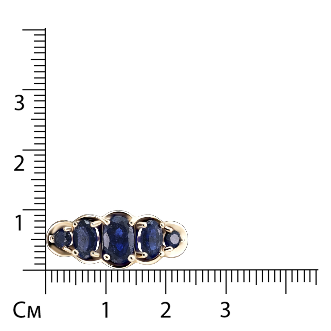 Кольцо из золота с сапфирами