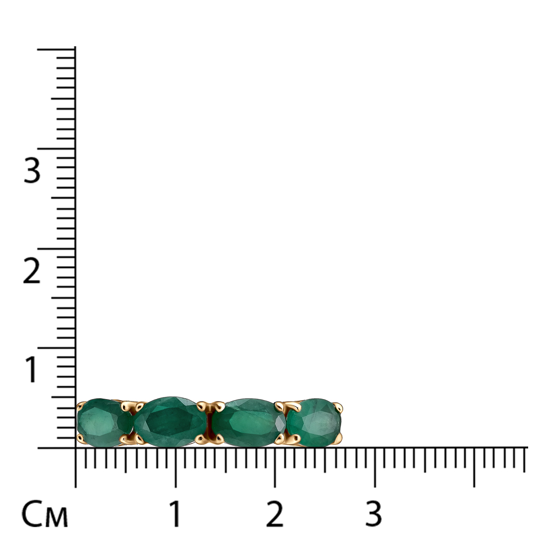 Кольцо из золота с изумрудами