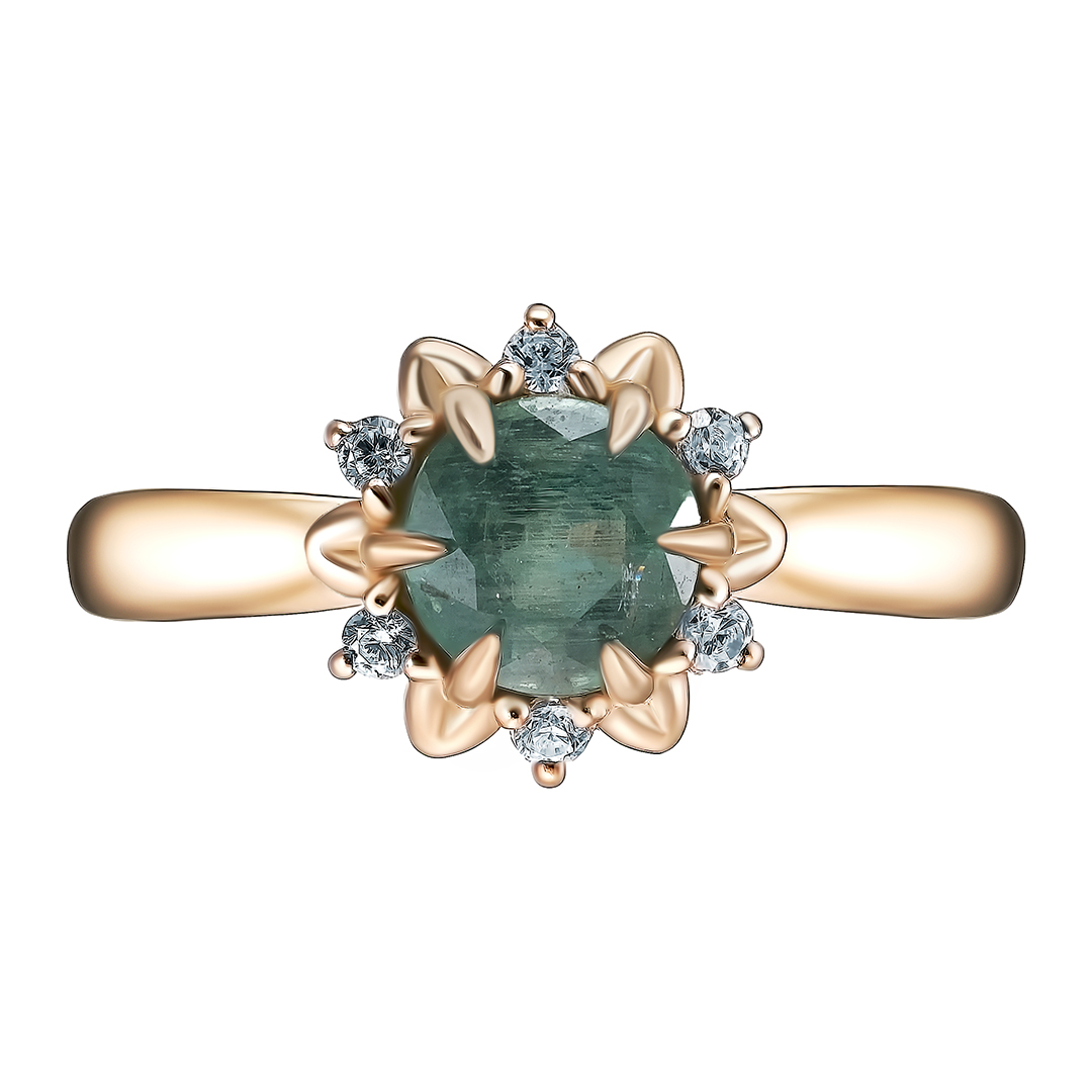 Серебряное кольцо с кианитом