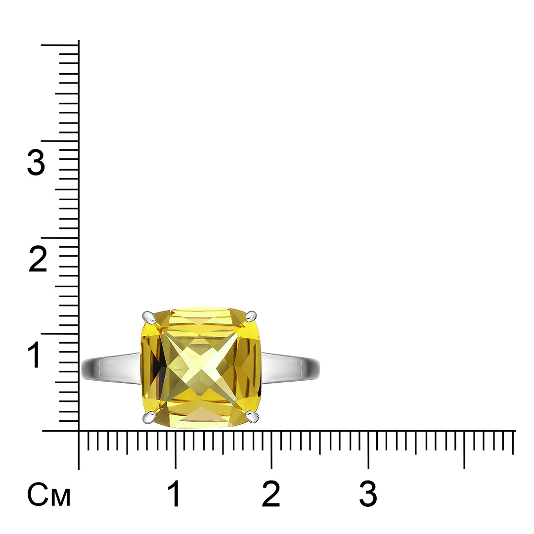 Серебряное кольцо с цитрином
