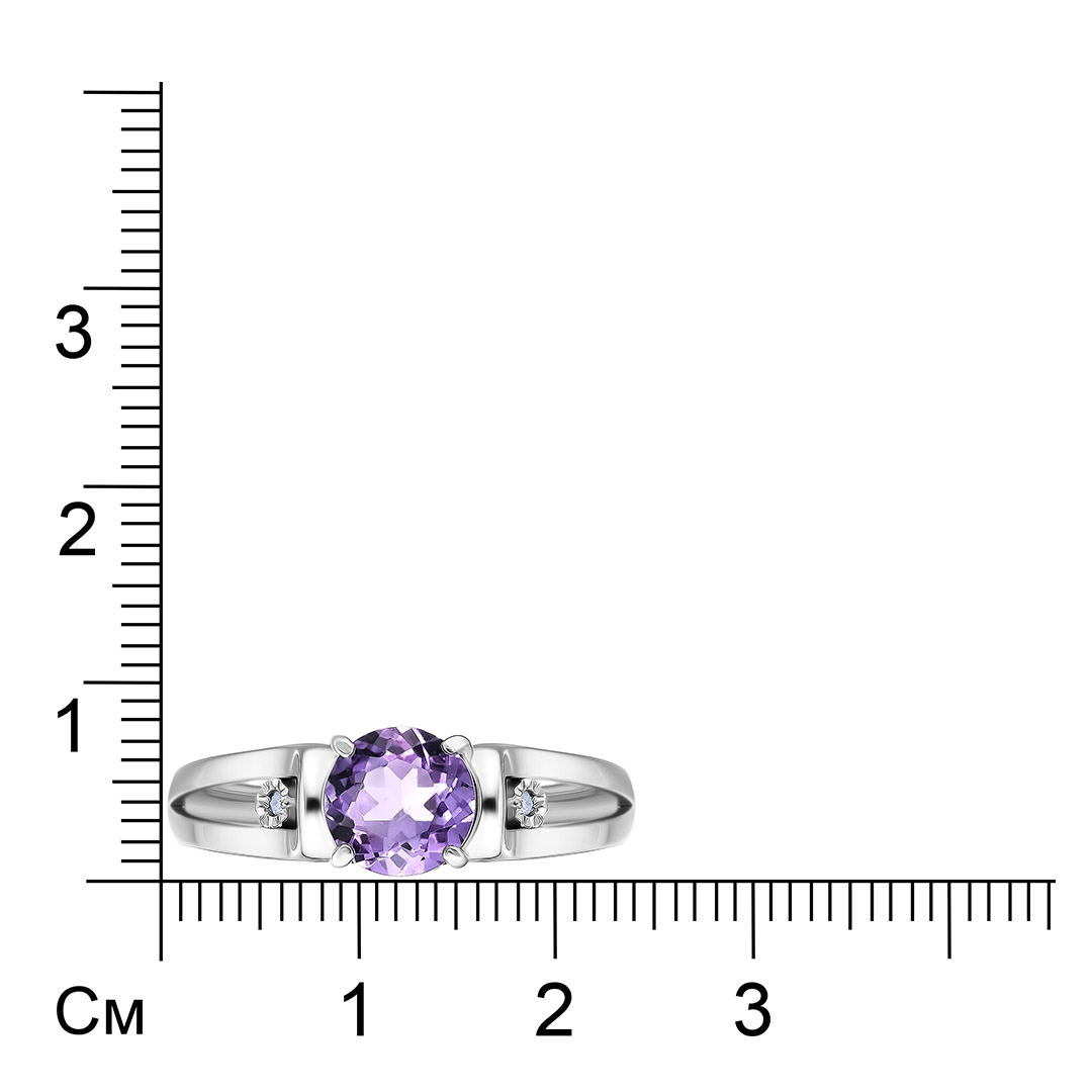 Серебряное кольцо с аметистом