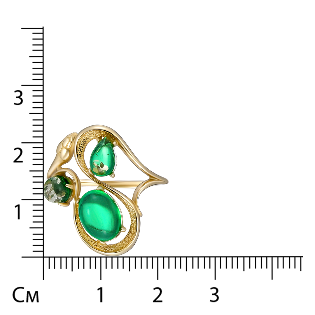 Серебряное кольцо с зеленым янтарем