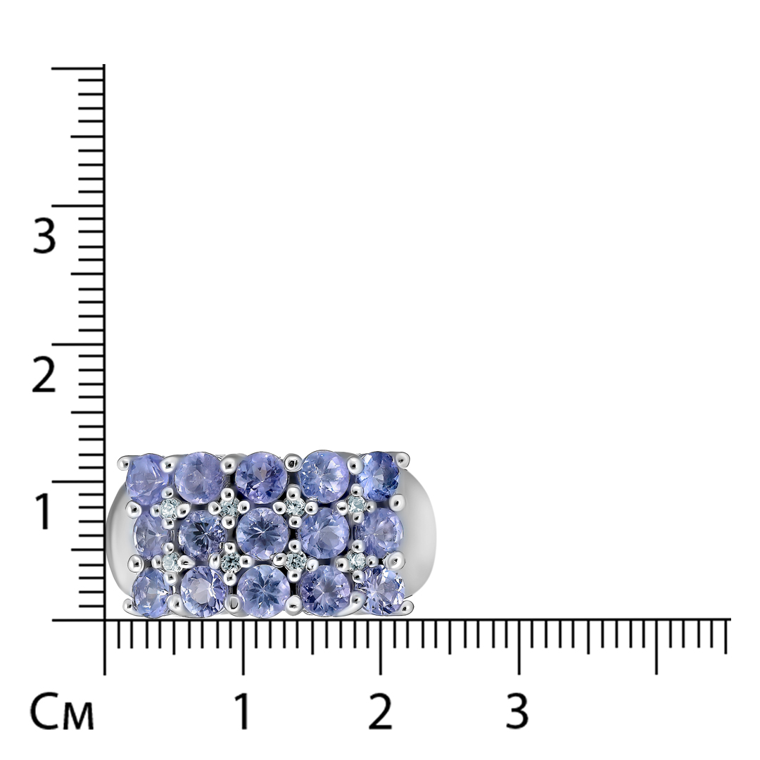 Серебряное кольцо с танзанитами