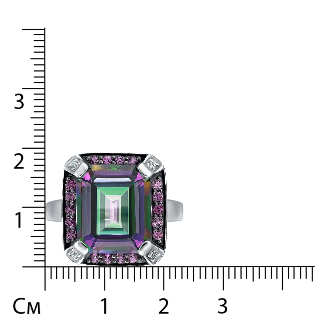 Серебряное кольцо с топазом Мистик