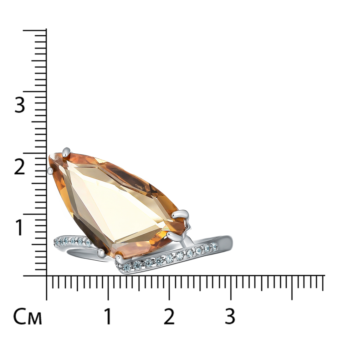 Серебряное кольцо с цитрином