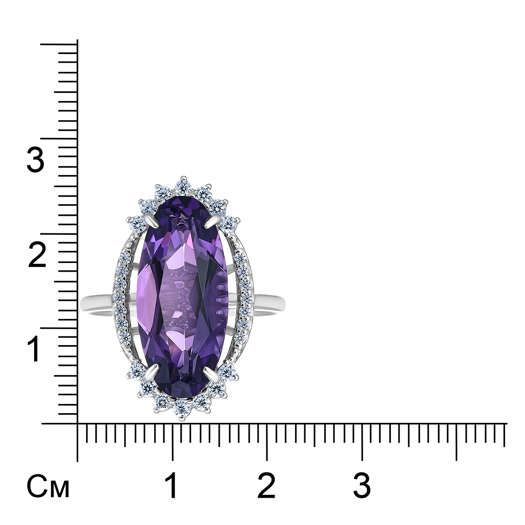 Серебряное кольцо с аметистом