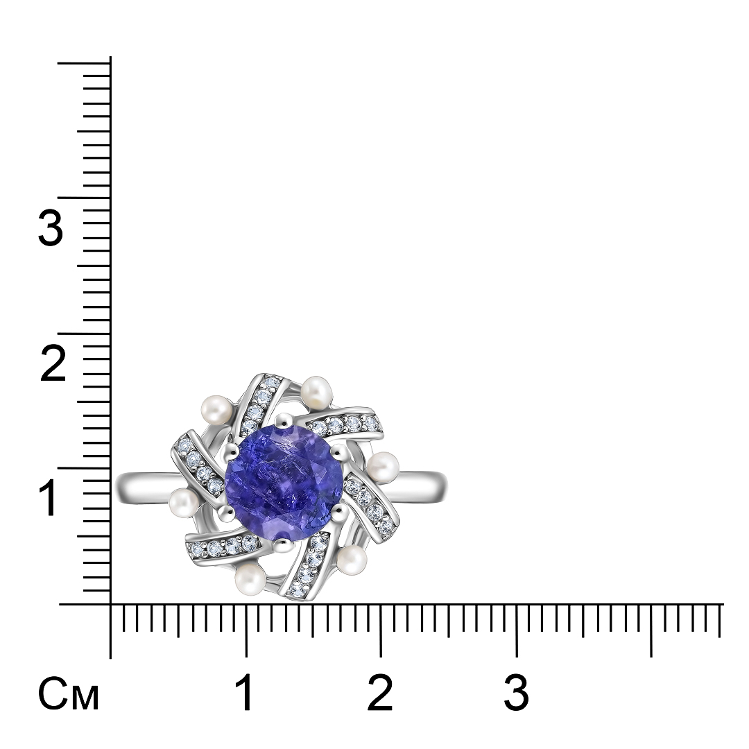 Серебряное кольцо с танзанитом