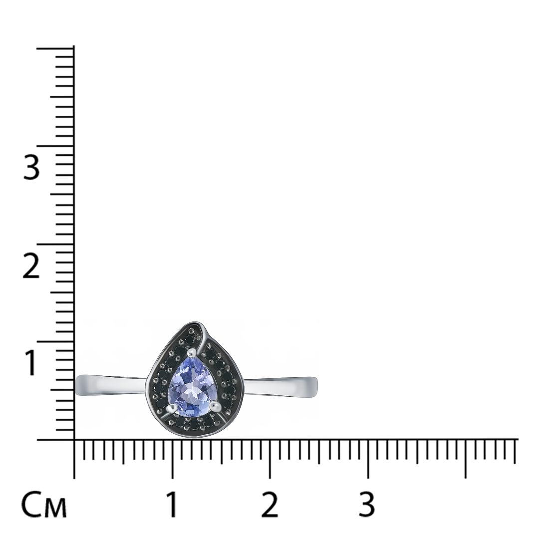 Серебряное кольцо с танзанитом