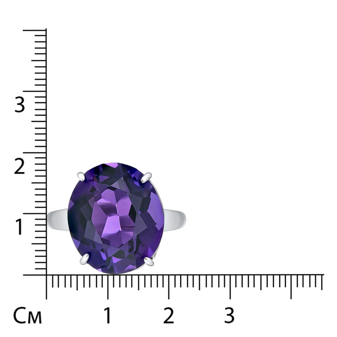 Серебряное кольцо с аметистом