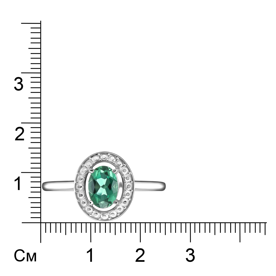 Серебряное кольцо с празиолитом