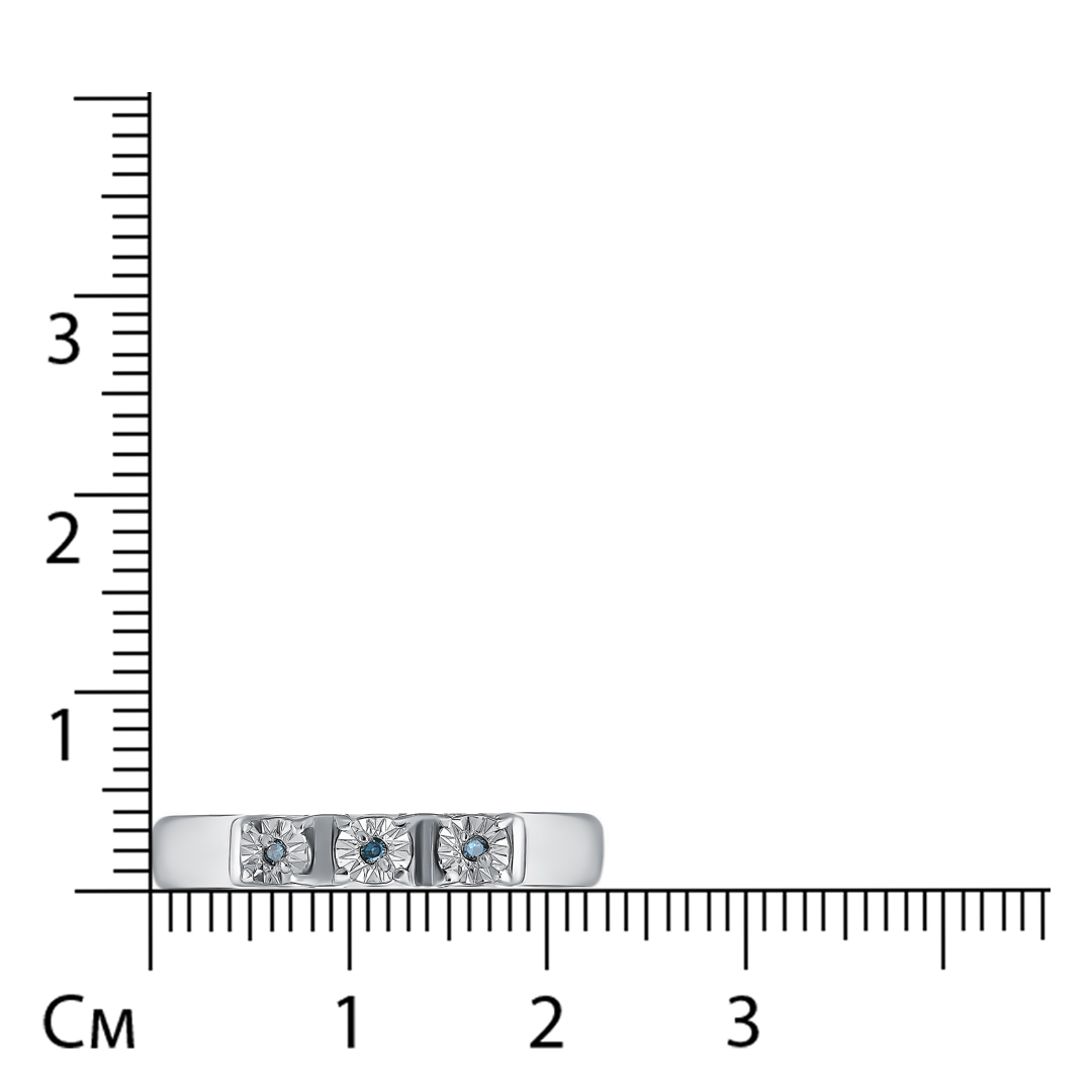 Серебряное кольцо с бриллиантами
