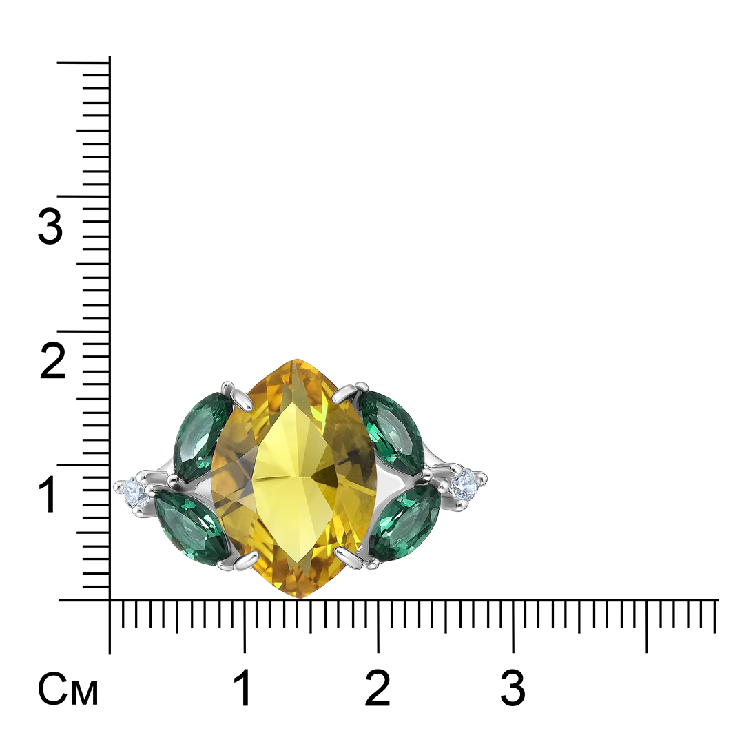 Серебряное кольцо с цитрином