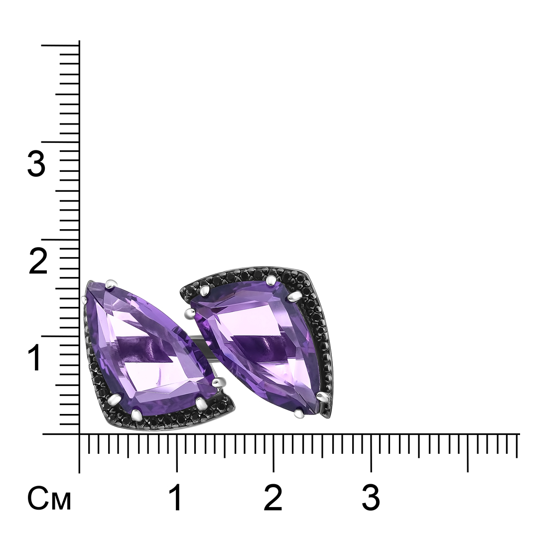 Серебряное кольцо с аметистами