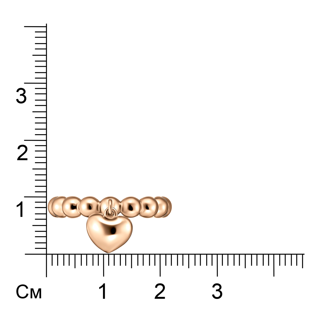 Кольцо из золота "Сердце"