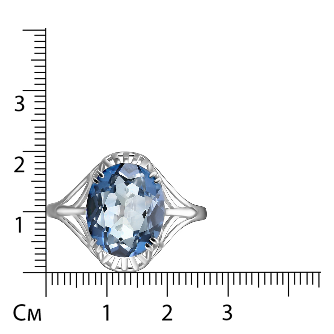 Серебряное кольцо 925 пробы; вставки 1 Горный Хрусталь;