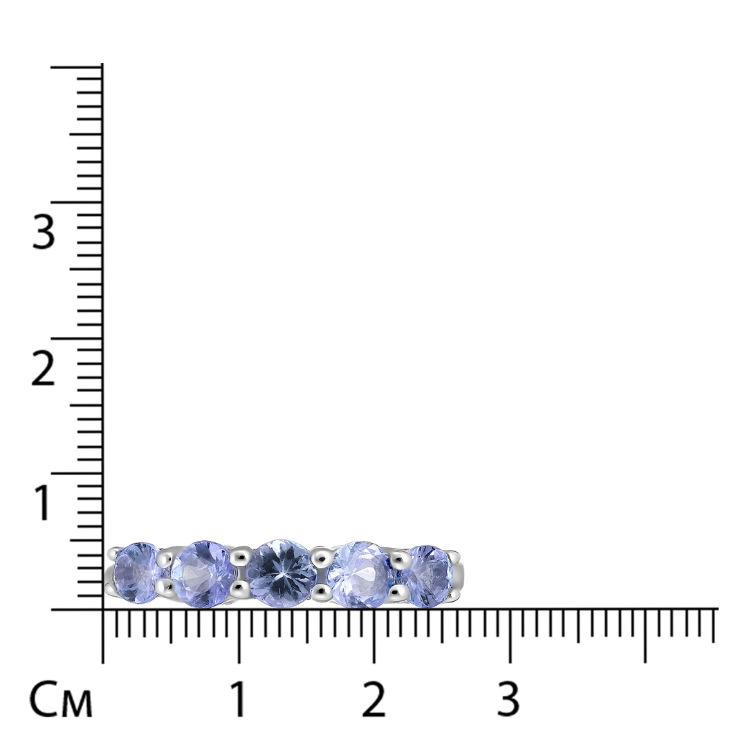 Серебряное кольцо с танзанитами