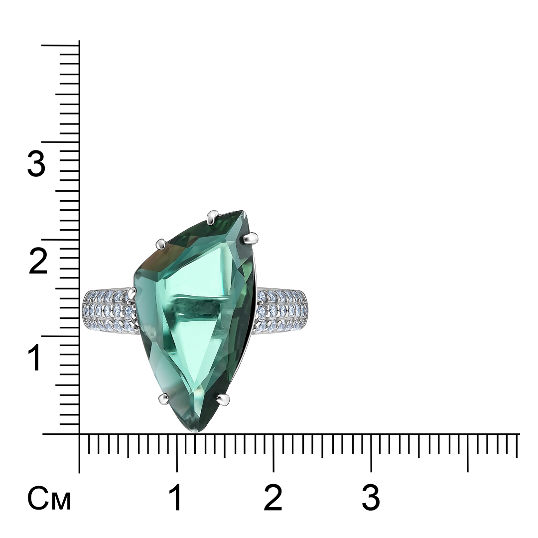 Серебряное кольцо с празиолитом