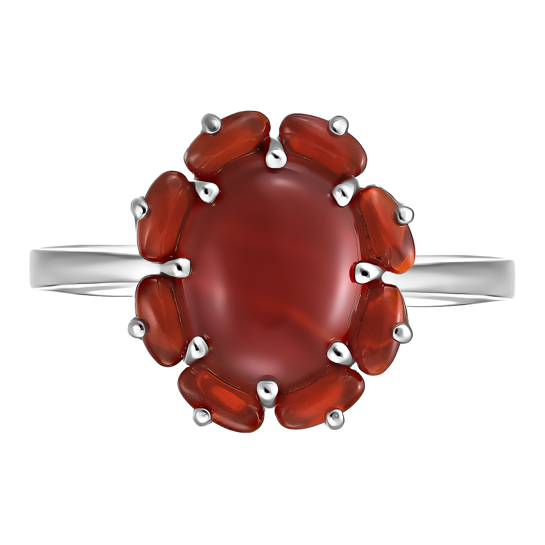 Серебряное кольцо с сердоликом