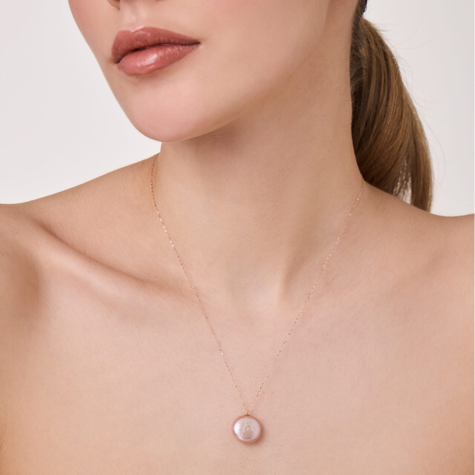 Колье из золота с жемчугом Кеши