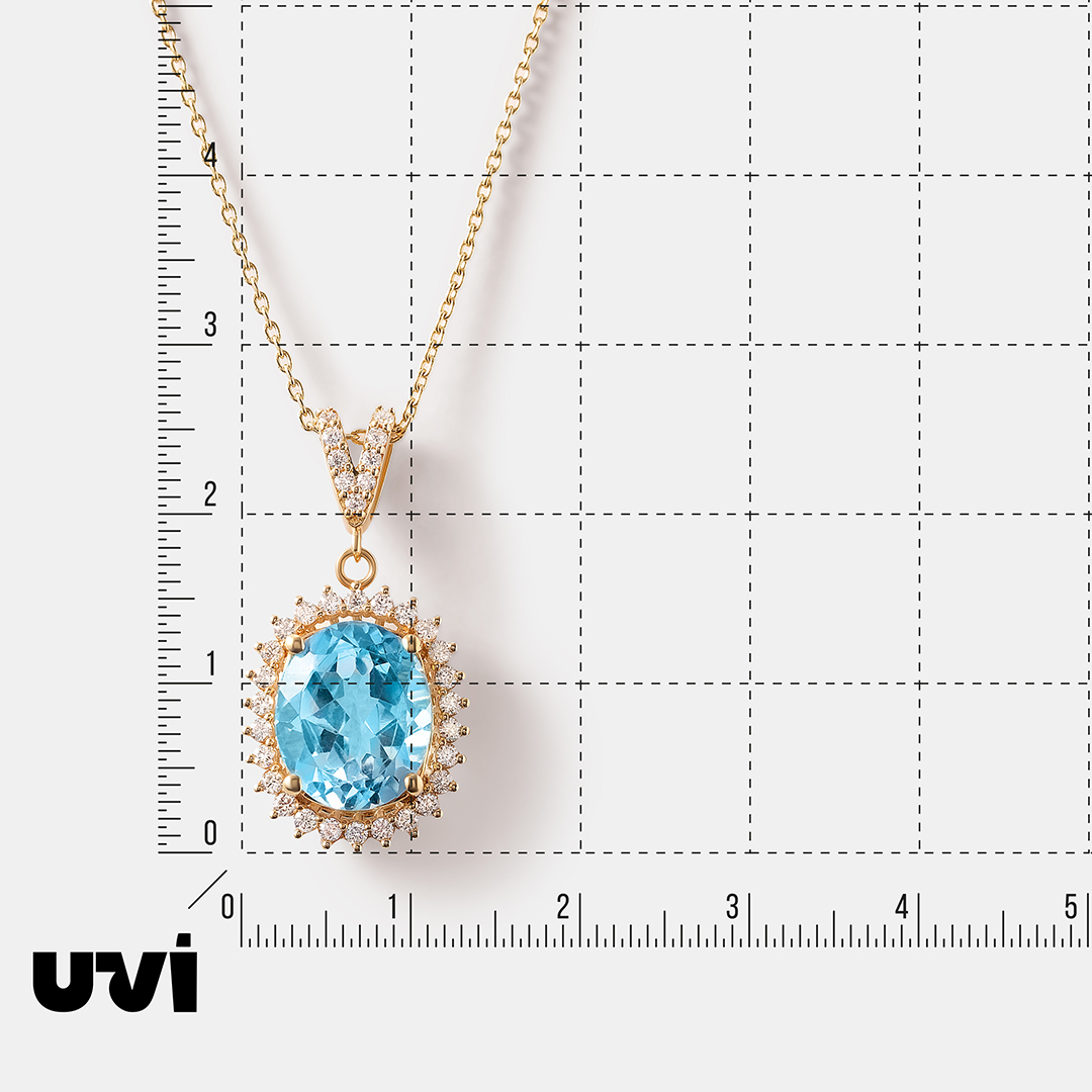 Колье из желтого золота с топазом