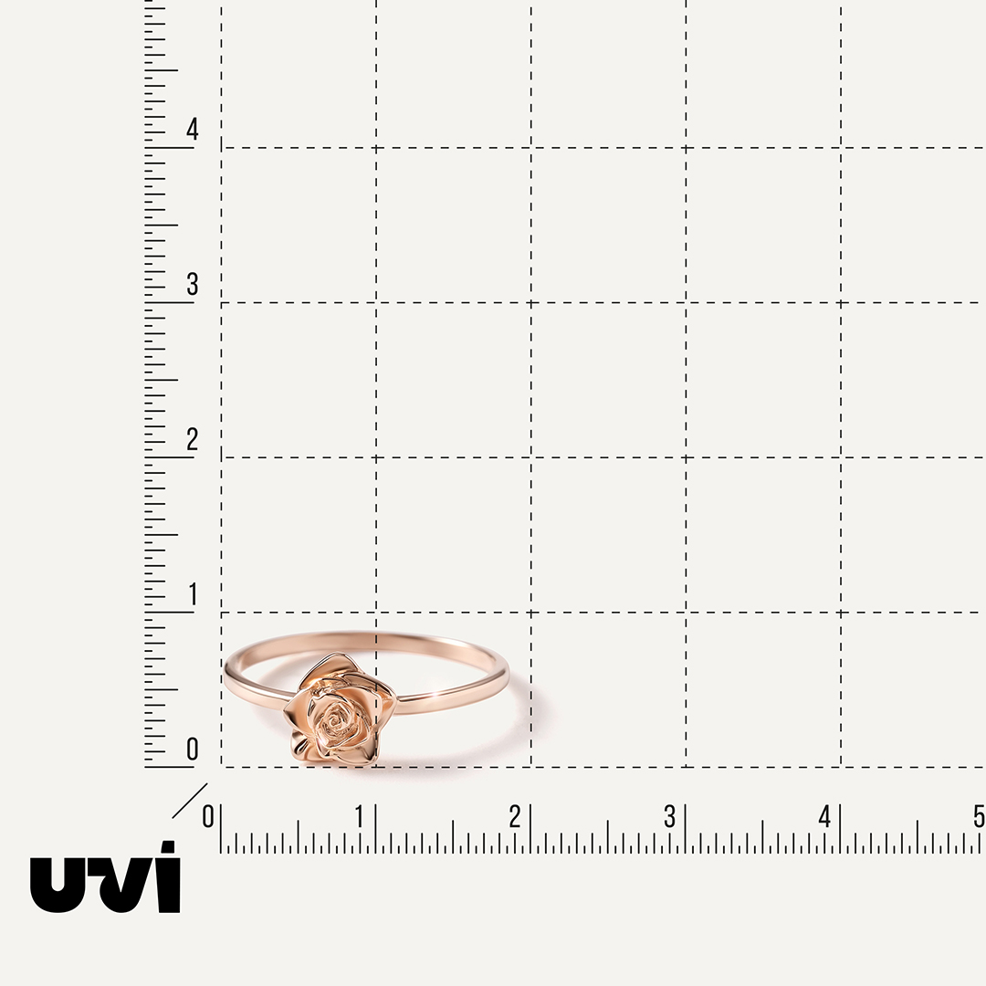 Кольцо из золота "Роза"