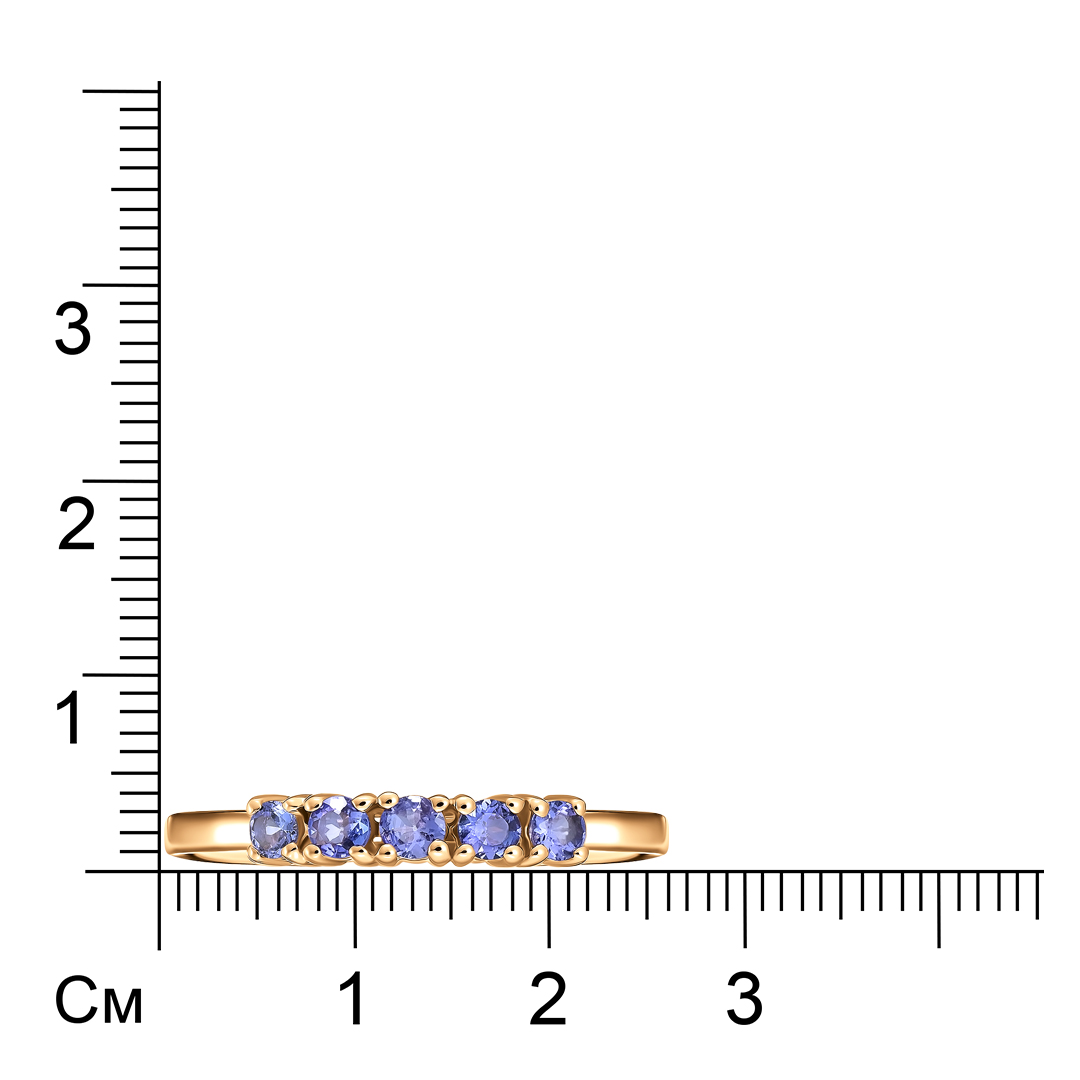 Серебряное кольцо с танзанитами