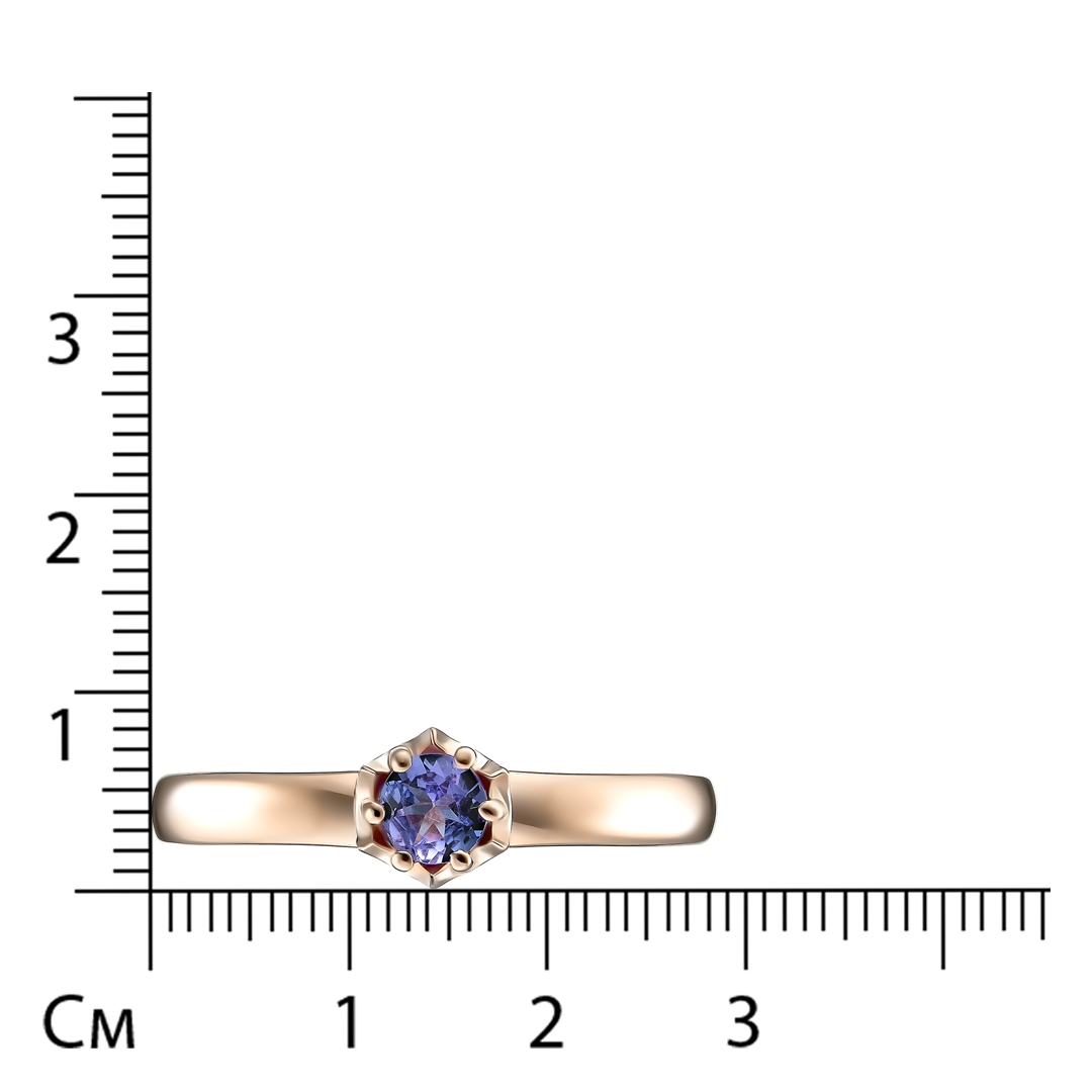 Серебряное кольцо с танзанитом