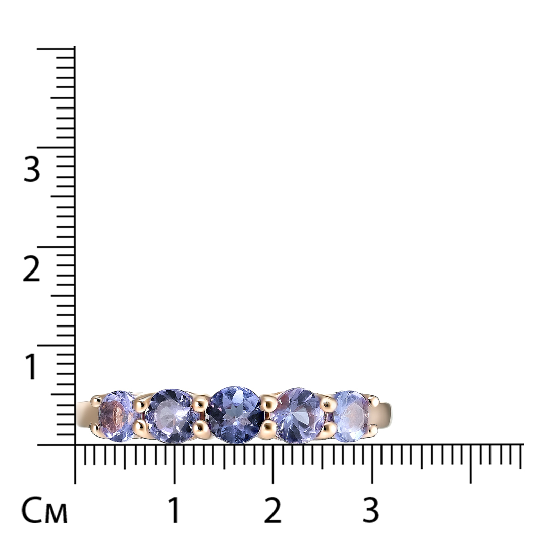 Серебряное кольцо с танзанитами
