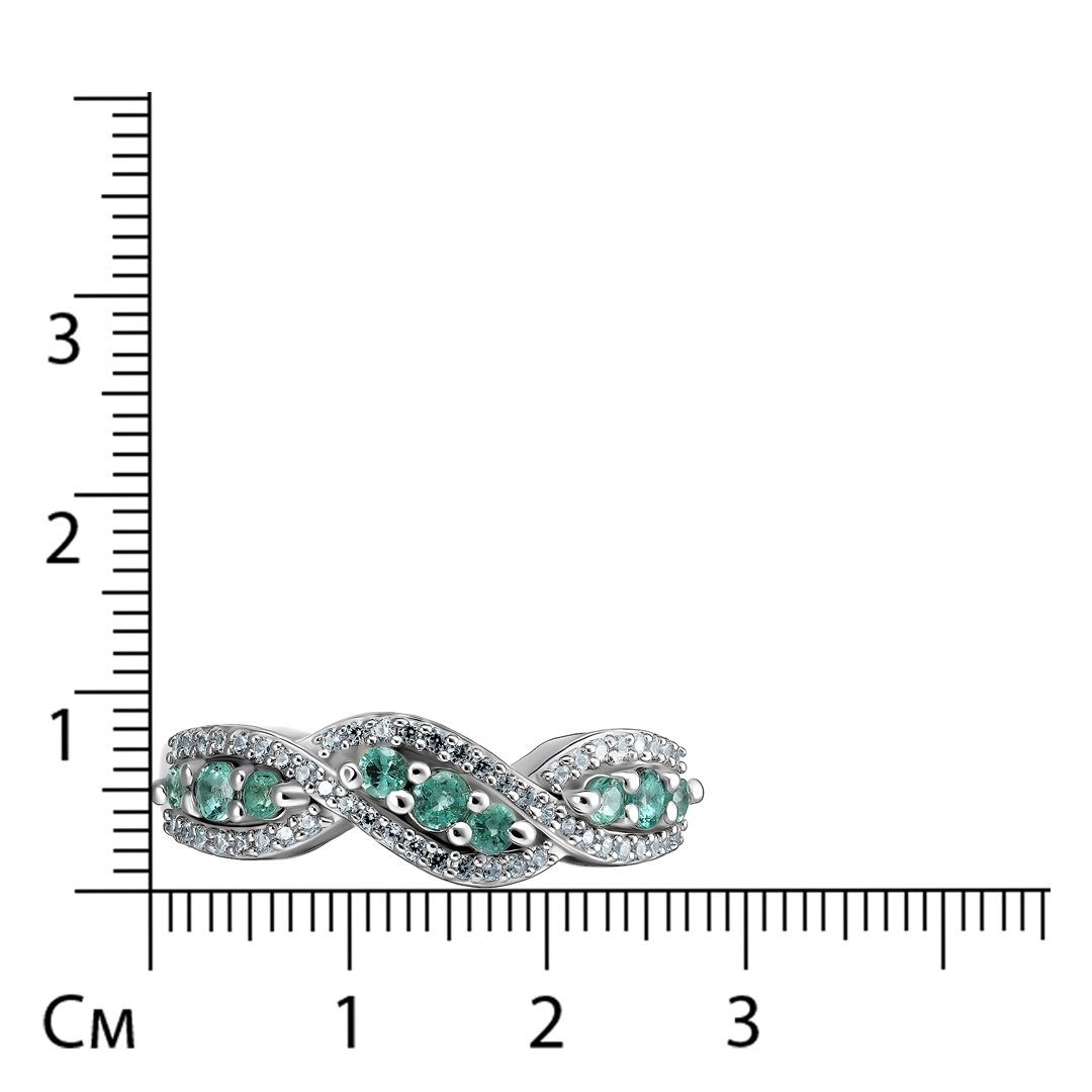 Серебряное кольцо с изумрудами