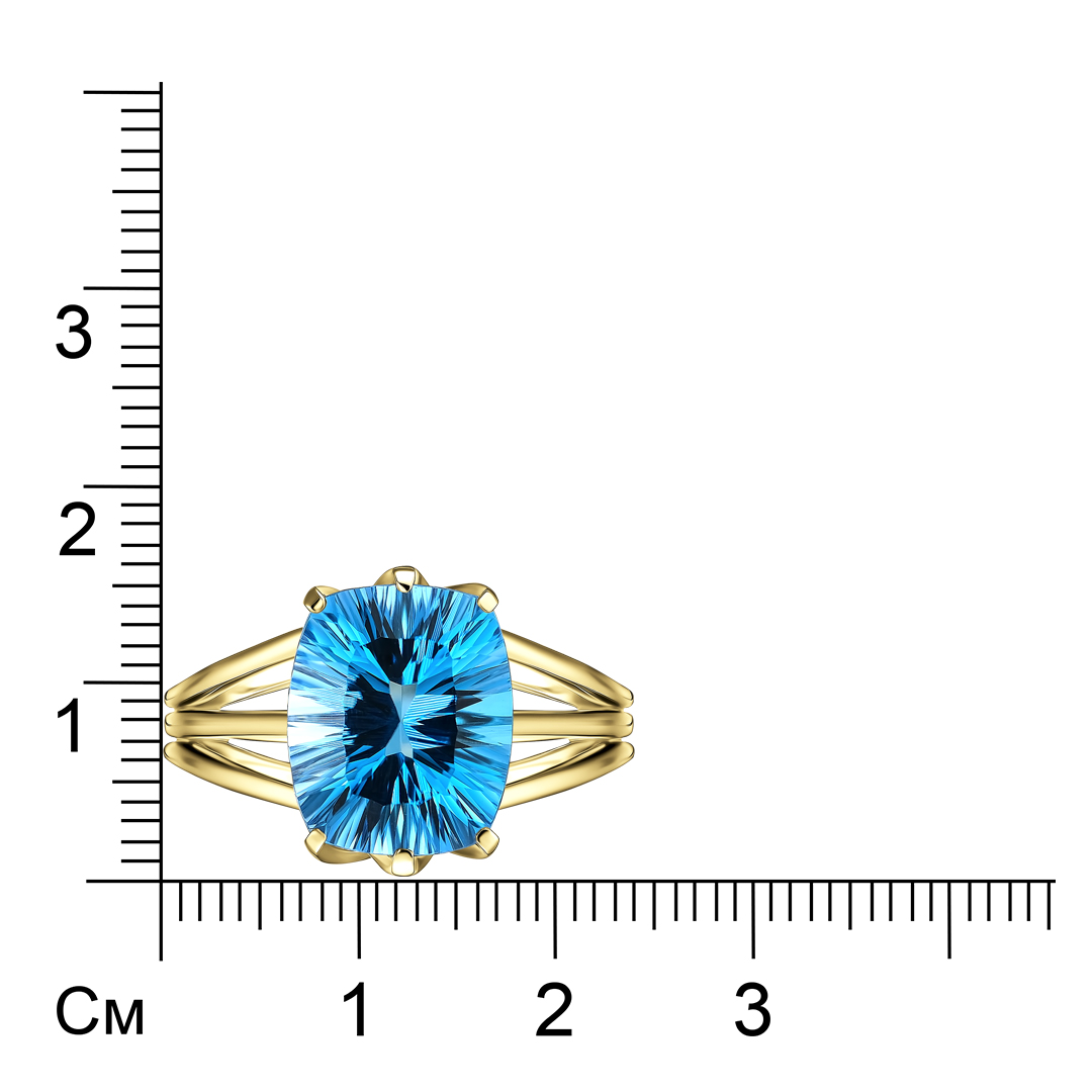 Кольцо из желтого золота с топазом