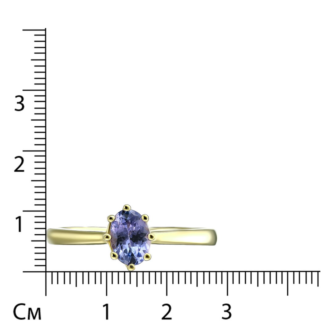 Серебряное кольцо с танзанитом