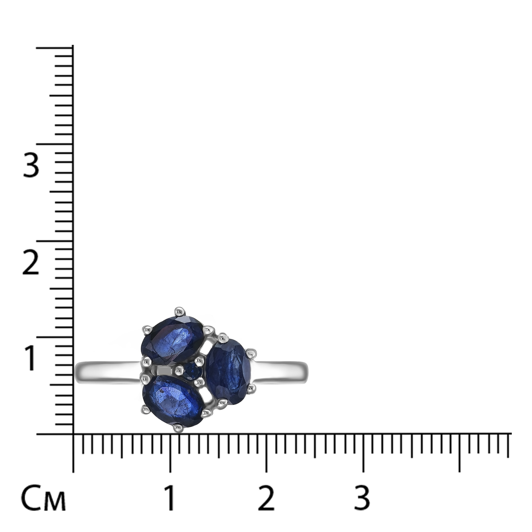 Серебряное кольцо с сапфирами